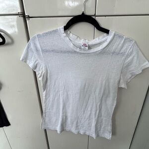 Re/Done Classic White Short Sleeve Tee